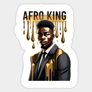 Afro King Melanin Drippin' Sticker